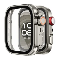 Ultra Protective Case with Tempered Glass Screen for Huawei Watch Fit Series (Titanium)