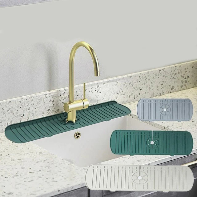 Silicone Countertop Protection Mat Accessor  Sink Splash Guard Faucet  Drainage Mat - Cleaning Cloths - Aliexpress