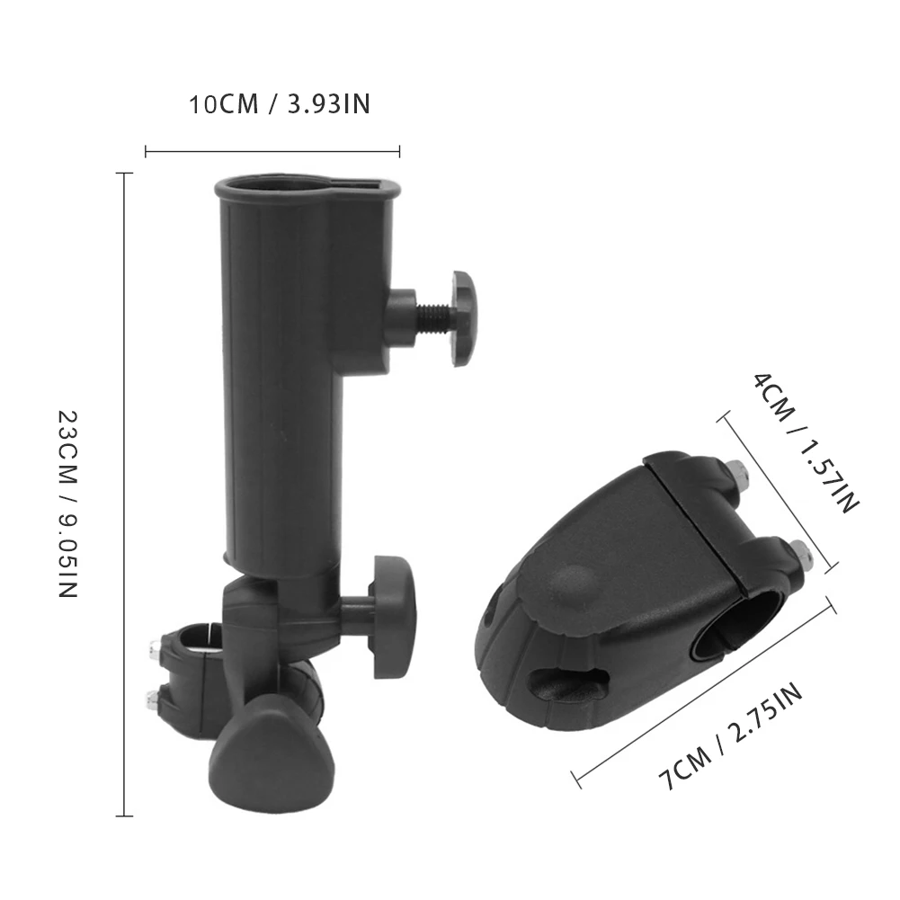 Umbrella Storage Stand Multifunction Trolley Umbrella Rack Adjustable Angle Mounting Device for Bike Cart Baby Pram