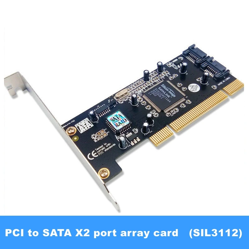 PCITo2PortSATARAIDControllerCardSil3112chipsetSATAPCISerial