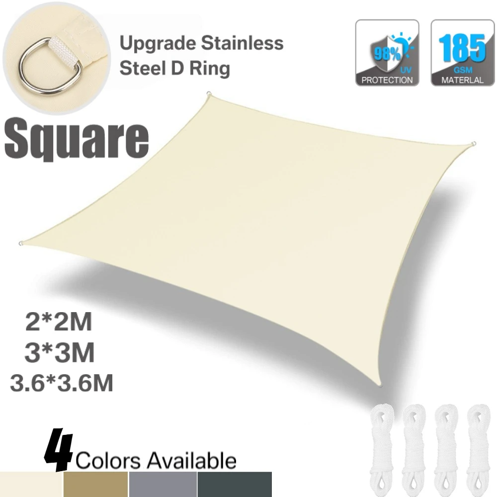 Voile D'Ombrage Carré 3X3m, Pour Jardin Terrasse Camping Impermable Et Rsistante Une Protection Des Rayons Uv Auvent Rsistante Aux Impermable Vert Fonc 76043692