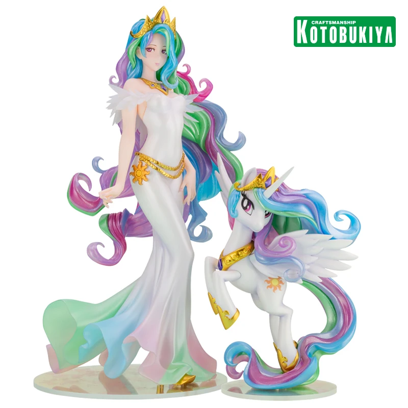 

Original Kotobukiya My Little Pony: Friendship Is Magic Princess Celestia Rainbow Pony Action Figurine Model Toy for Girl Gift