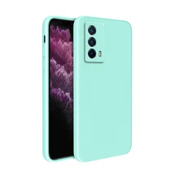 Luxury Ultrathin Shockproof Silicone Case with Camera Protection for IQOO Z5 (Light Green)