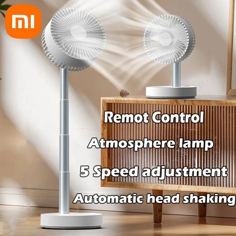 

Xiaomi New Desktop Foldable Retractable Small Fan Portable Charging USB Home Mute High Duration Standby Electric Circulator Fan