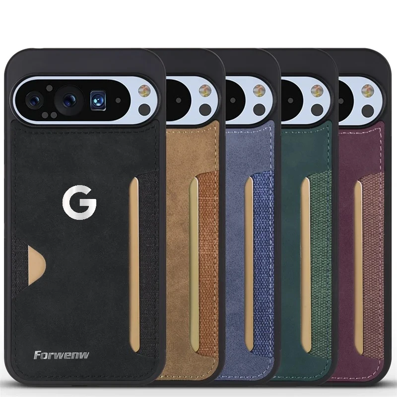 Sleek Card Slot Leather Phone Case - Premium Shockproof PU Cover with Skin Feel Finish
