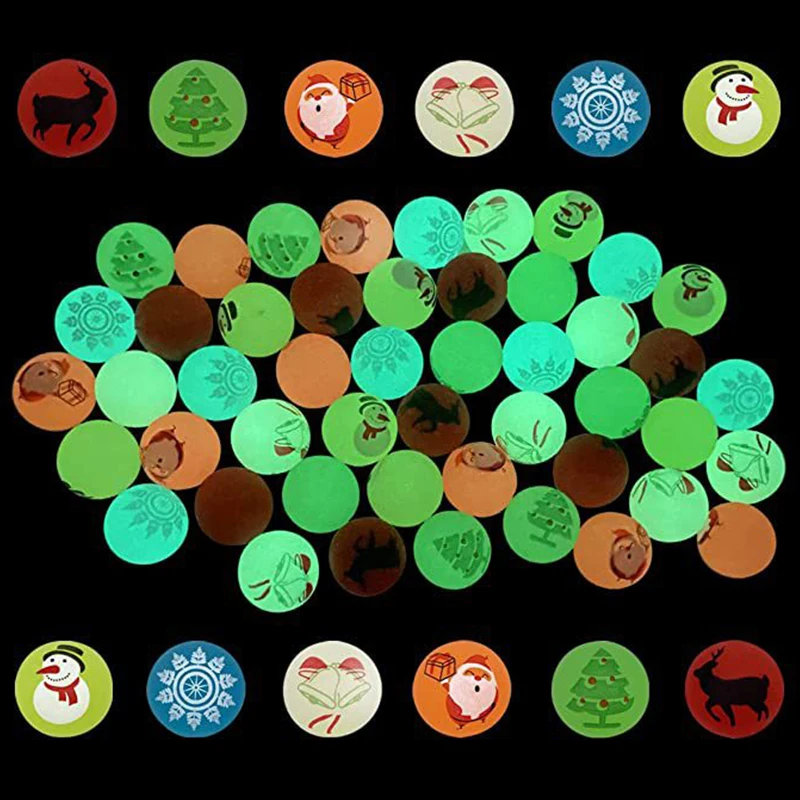 thumbnail image 1 of 10 piezas de bolas elásticas que brillan en la oscuridad para Navidad y Halloween, juguetes de goma sólida para saltar, accesorios decorativos para fiestas, regalos para niños, 1 of 5