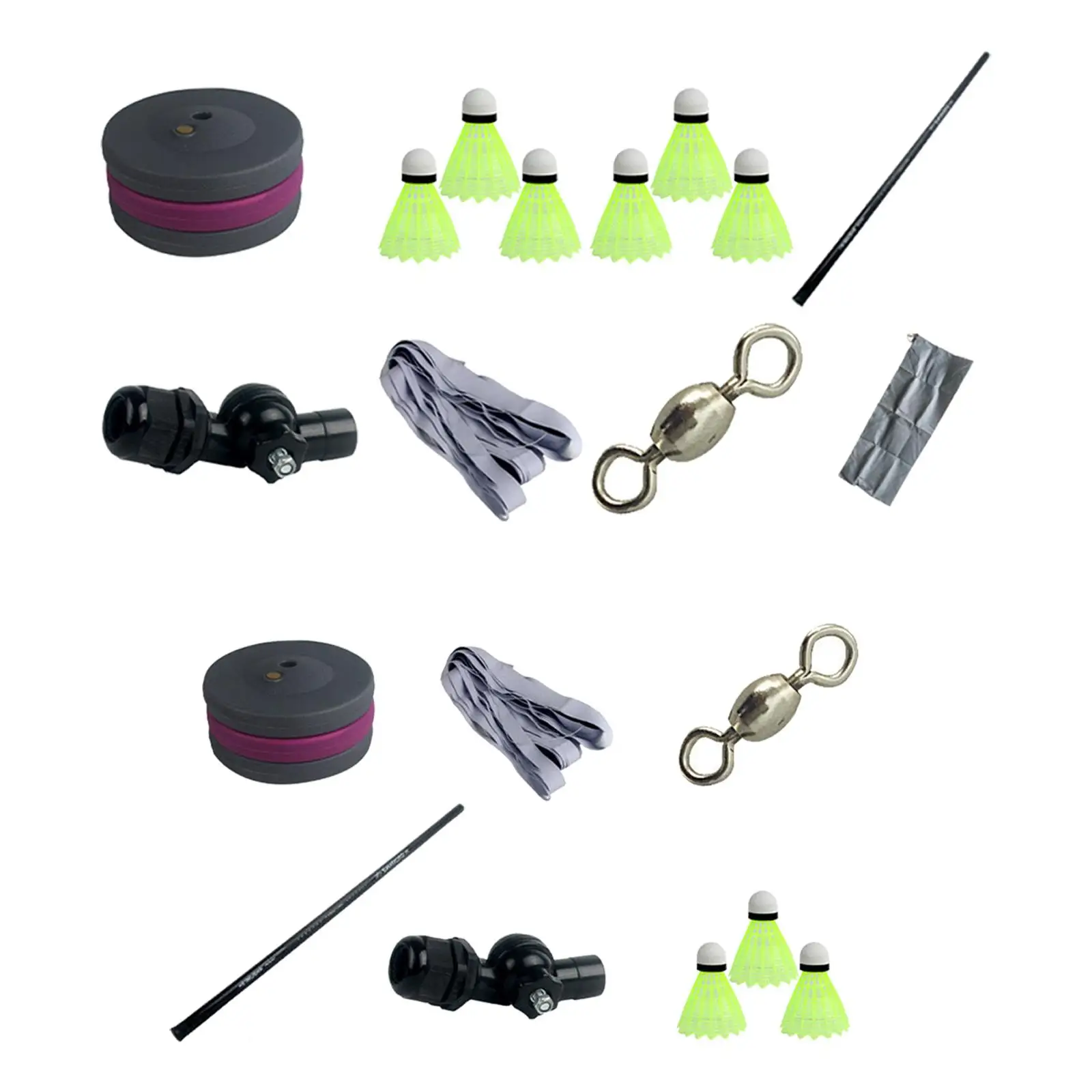 Badminton Training Kit, Badminton Self Training Tool, Adjustable Height Self Study Tool, Rebound Trainer for Backyard