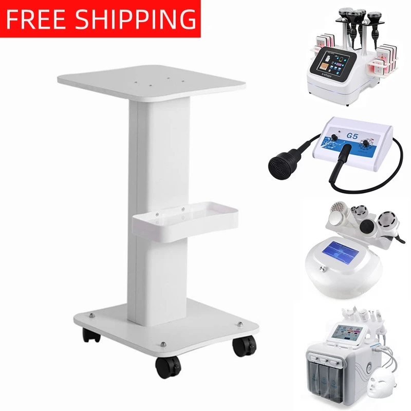 Multifunctional Aluminum Beauty Salon Rolling Trolley Cart with Wheels  Equipment Stand Rolling Cart ABS Pedestal Storage Cart