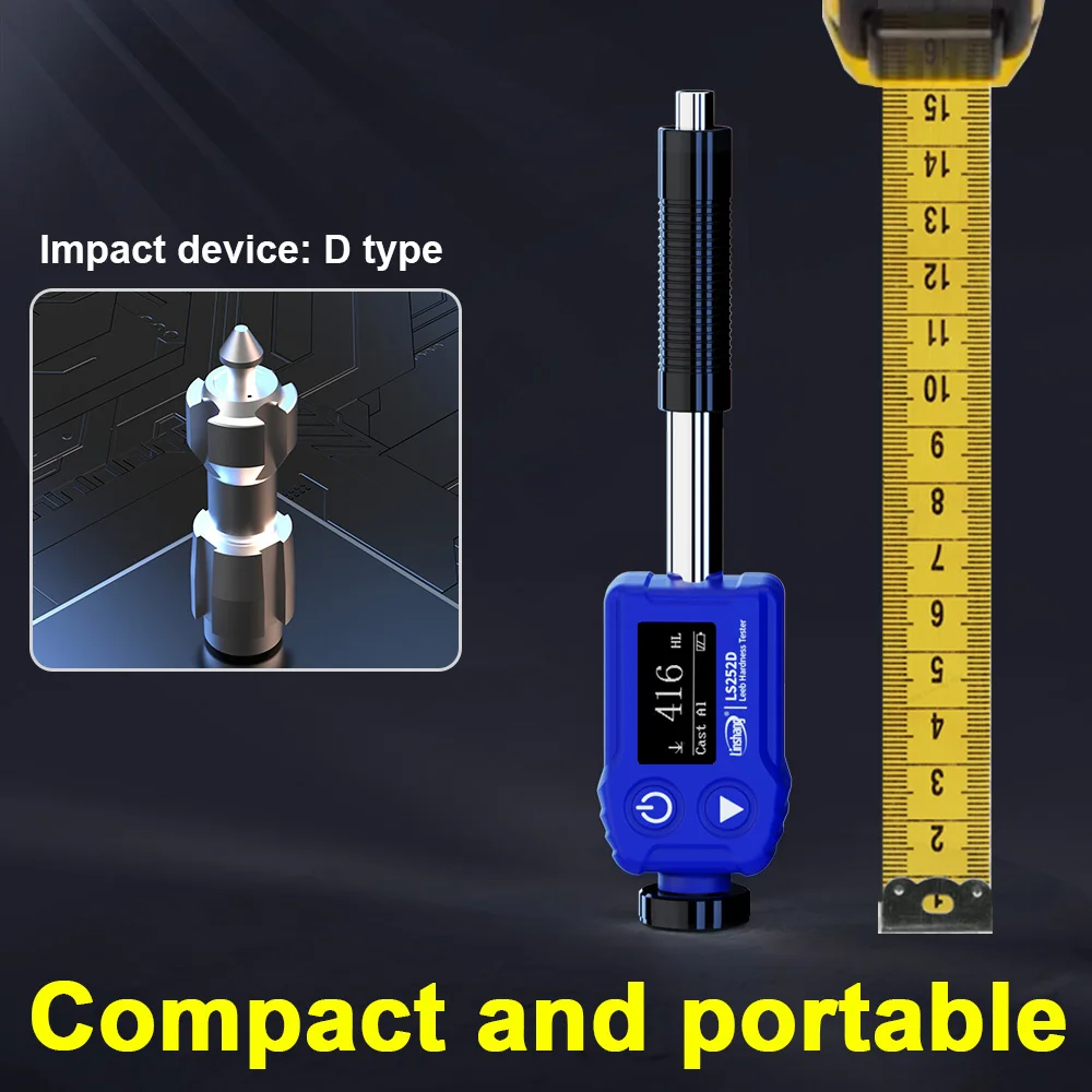 Hardness Tester Portable Leeb Hardness Tester Digital Durometer Metal Hardness Measurement Device HRA/HRB/HRC/HLD/HV/HB/HS LS252D