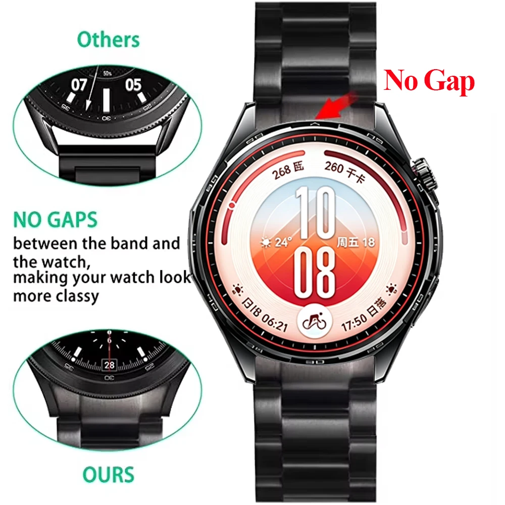 Exclusive Metal No Gap Stainless Steel Watch Strap Bracelet