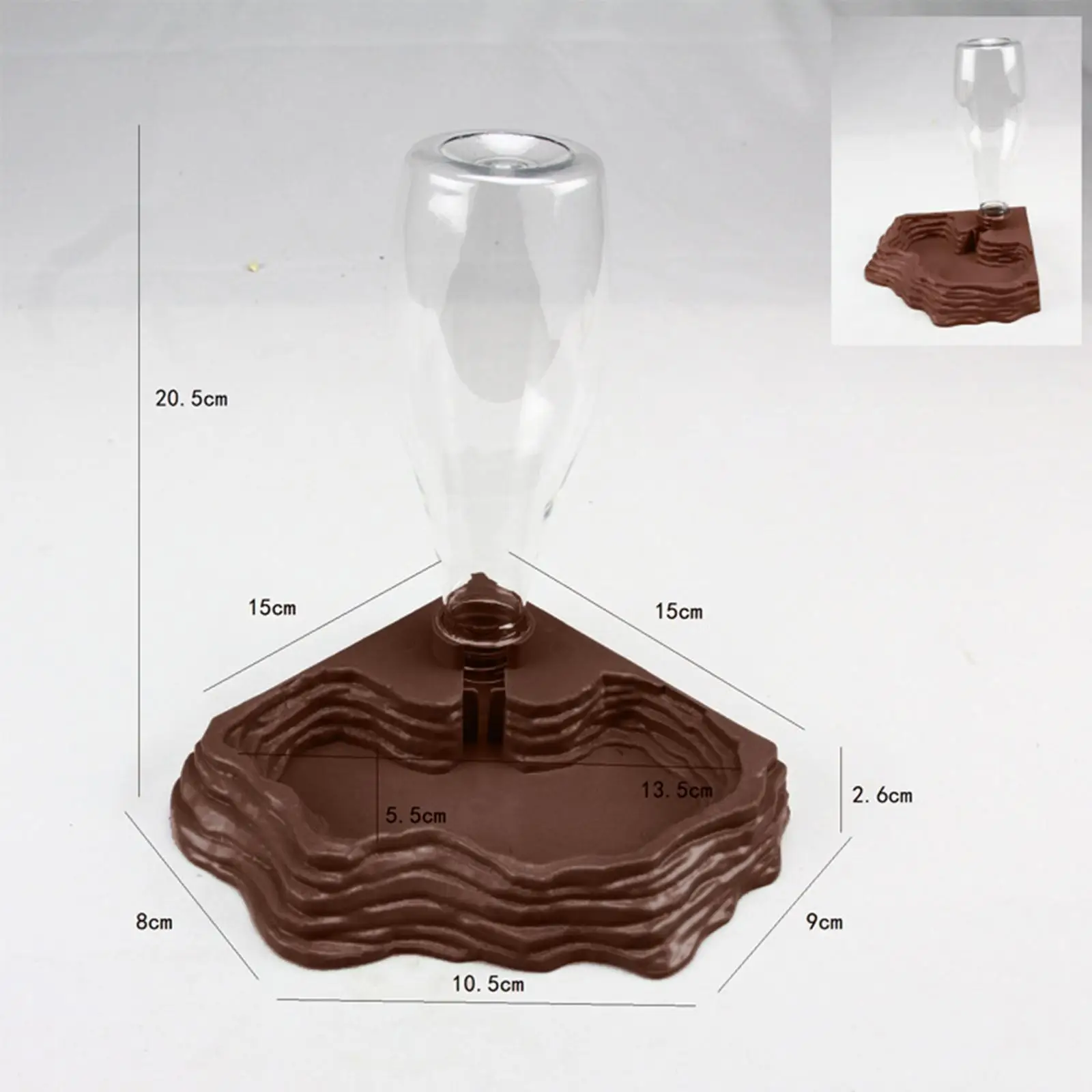 Automatic Reptile Water Dispenser Tank Accessories 400ml Capacity Terrarium Watering Bowl for Lizards Gecko Bearded Dragons