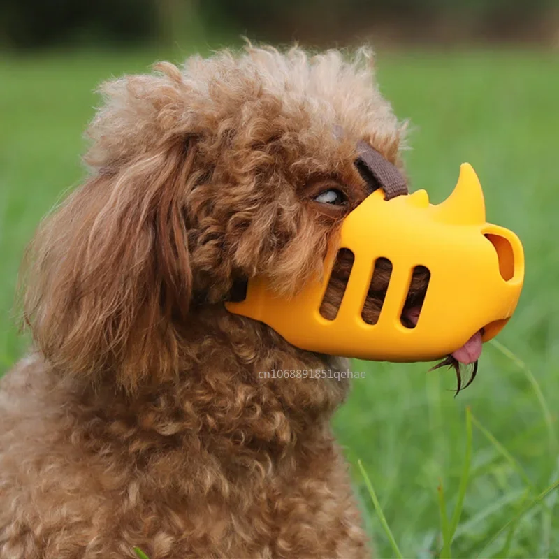 Anti Barking Dog Muzzle Soft Silicone Mouth Mask for Small Medium Dogs Breathable Stop Barking Biting Dog Accessories