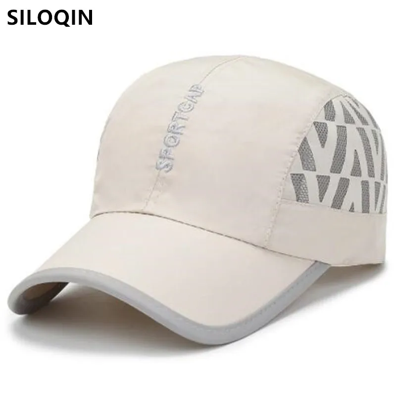 

SILOQIN Men Women Summer Mesh Caps Sunscreen Breathable Baseball Caps Snapback Cap NEW Couples Embroidery Sports Cap Fishing Hat