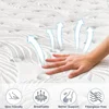 Mattress,Hybrid Mattress in a Box with Gel Memory Foam,Individually Pocket Springs for Pressure Relief,Motion 4