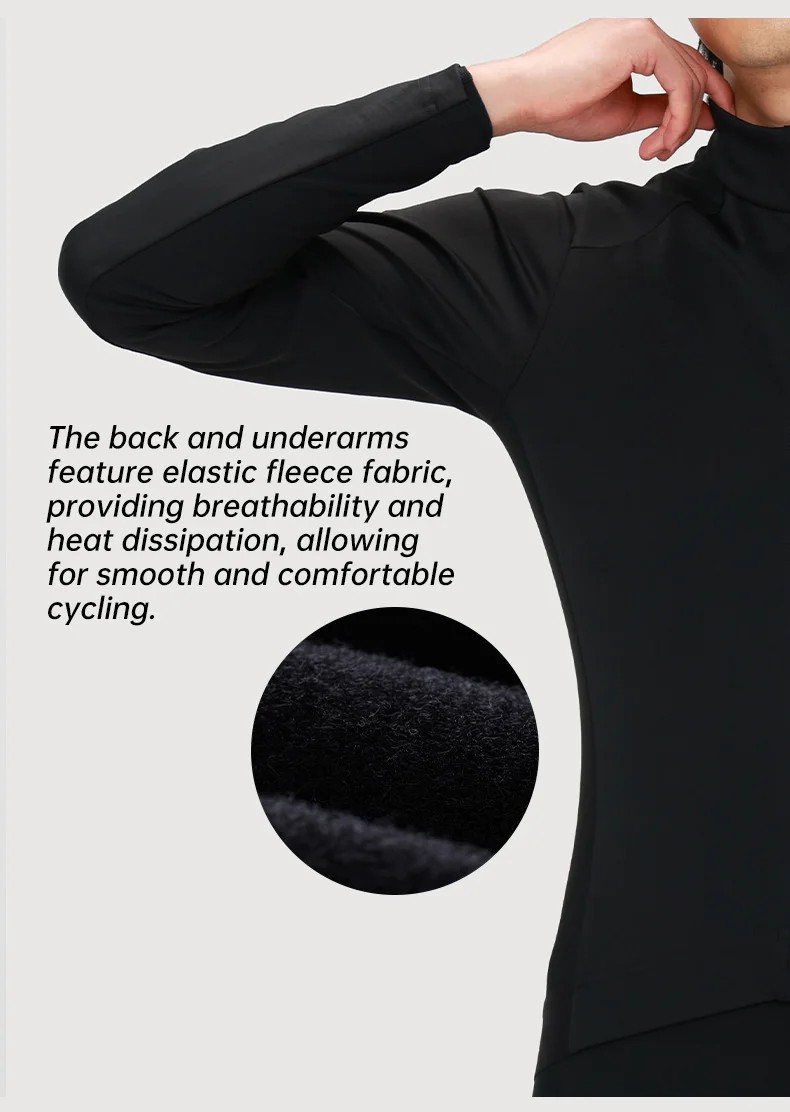 Cycling Jackets Windproof Winter Fleece Biking Clothing Men's Road Bike Windbreaker With Pockets