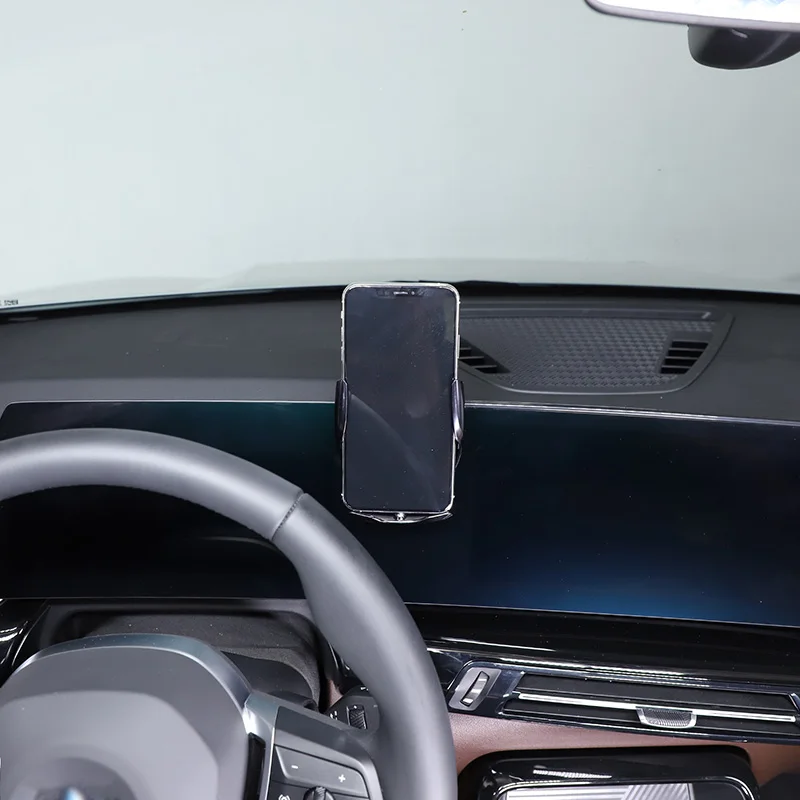 

Автомобильный держатель для телефона для BMW X1 U11 2023, экран с фиксированным основанием, навигационный кронштейн, Беспроводная зарядка, мобильные гравитационные автомобильные аксессуары