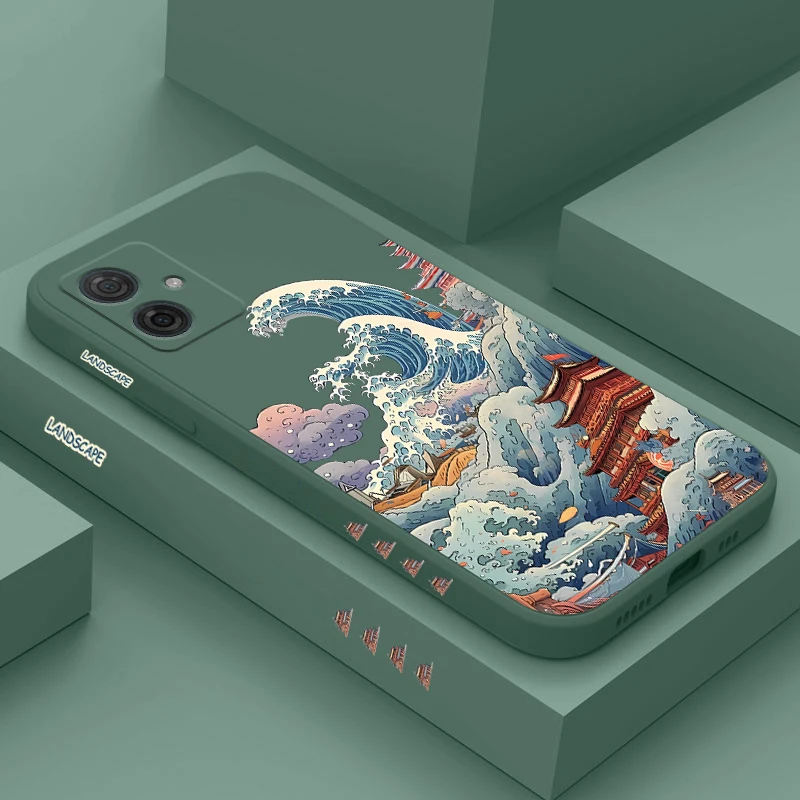 Raging Sea Silicone Phone Case Cover