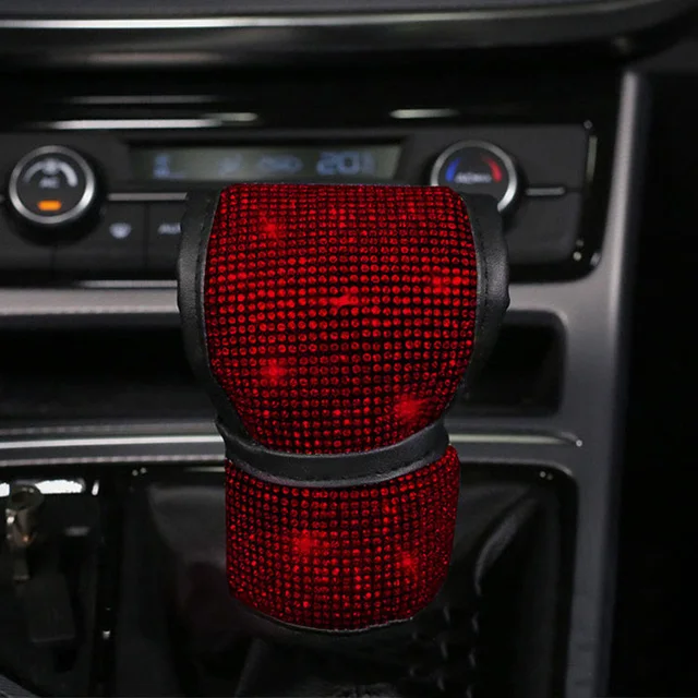 Copertura Per Pomello Del Cambio Con Cristalli - Bianco, Decorazione Interni Auto Universale