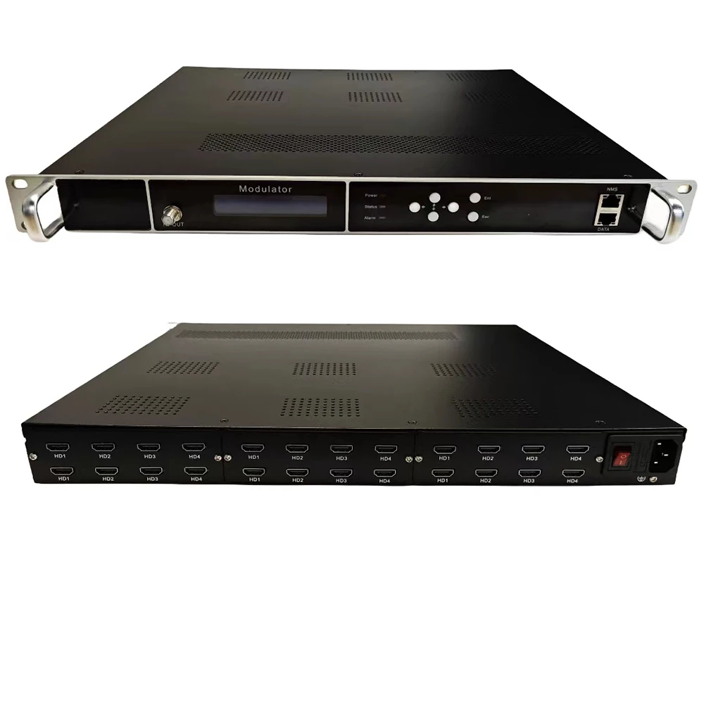 8 12 16 20 24 Hdmi Naar Rf Naar Rf Hd Encoder Modulator Dvb-T Dvb-C Atsc Isdbt Hotel Kabel Tv-Systeem Hdmi Naar Rf