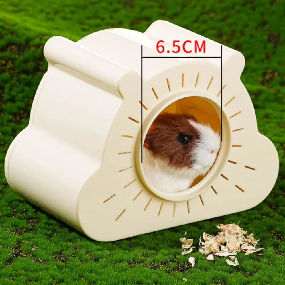 Cute Cartoon Hamster Hideout House Washable Magnetic Door Hamster Hide Cave Viewing Window Small PetSleeping Nest Pet Supplies
