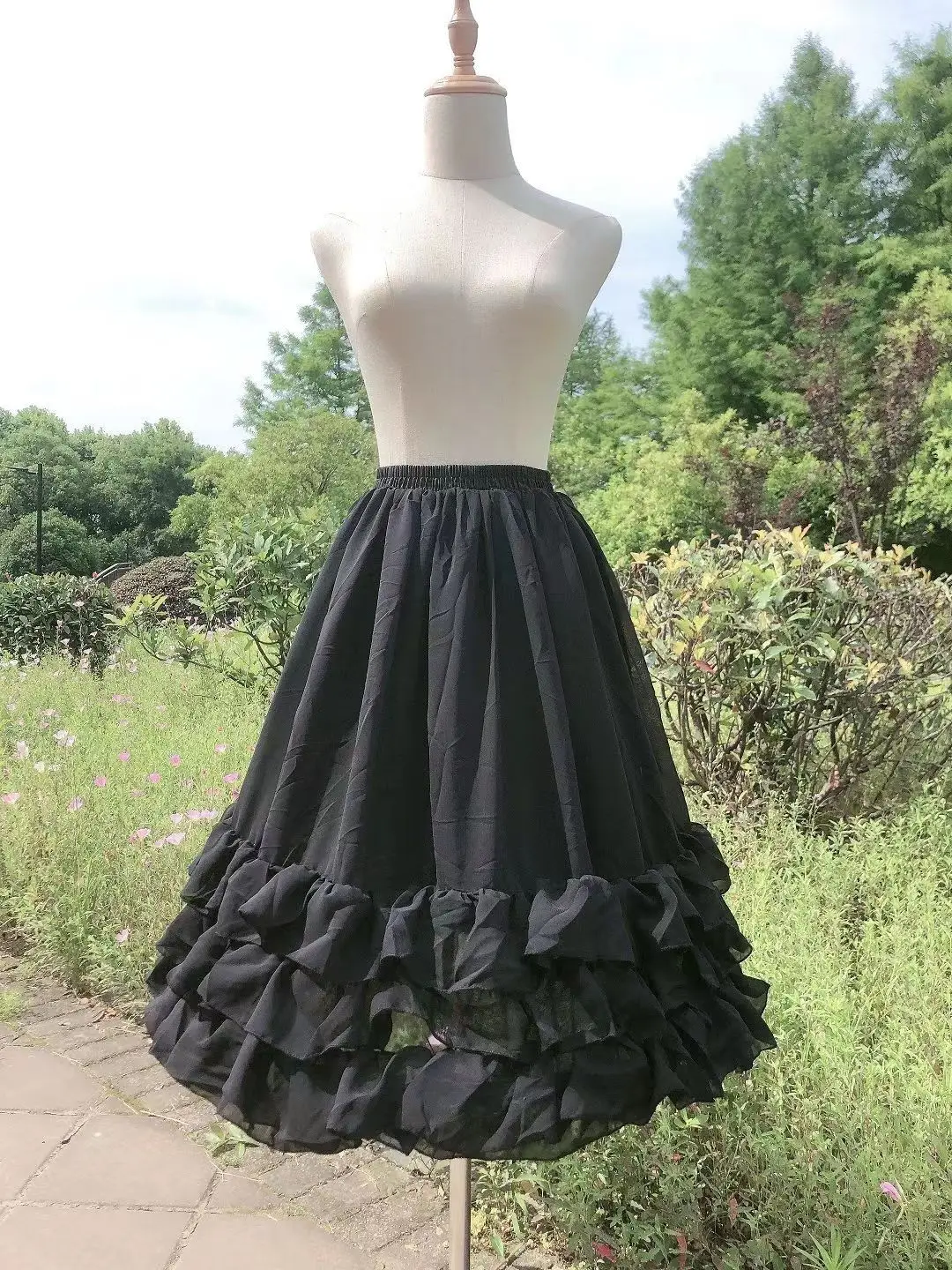 White Lolita Dress Short Tulle Cloud Petticoat Under Wet Dress Fluffy Cheep Casual Women Tutu Skirt for Girls Rockably Pannier