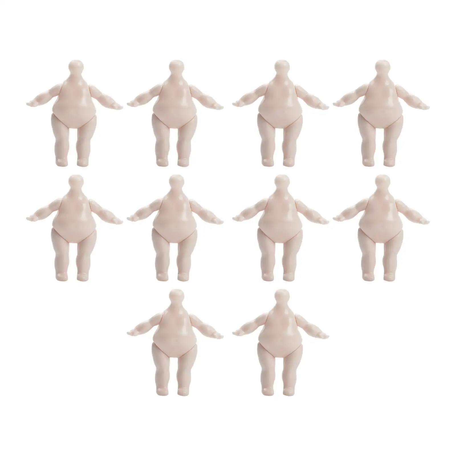 10 조각 인형 누드 바디 높이 5cm 이동식 관절 액세서리 만들기 흰색 색상 예비 손 선물로 머리없이 유연한