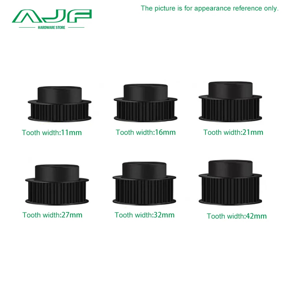 HTD5M 14T 15T 16T 18T 19Teeth Black Steel Timing Pulley BF Type 5M Synchronous Wheel for Belt Width 10/15/20/25mm Ptich: 5mm timing pulley belt pulley