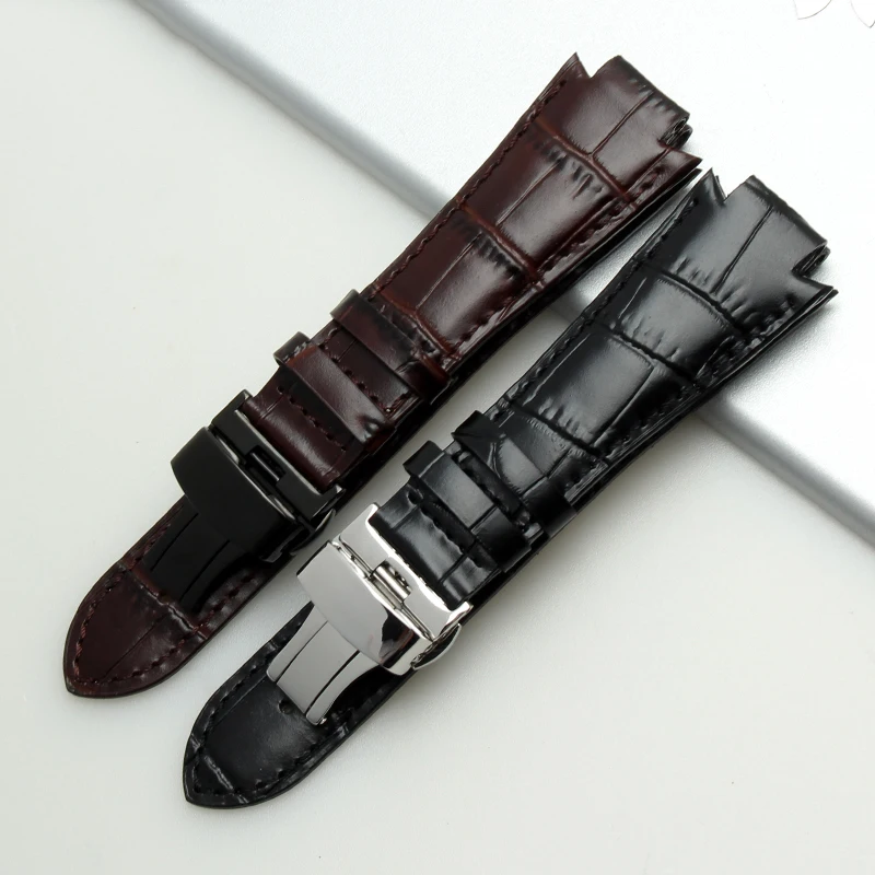 24x14mm Cowhide Leather Watchband accessories 1853 For Tissot T60 Strap Belt L875/975K Women Bracelet Convex Men\'s Watch Strap