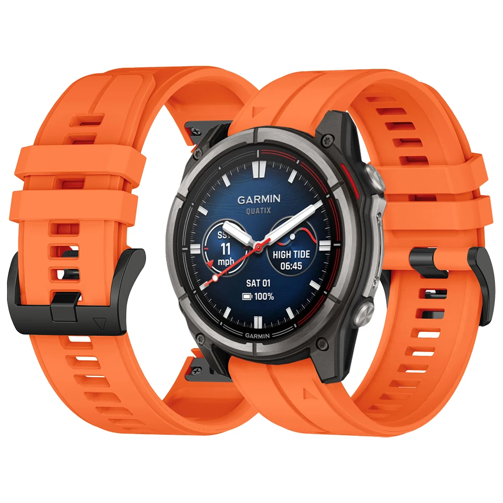Silicone Wrist Strap Bracelet, 22mm/26mm,