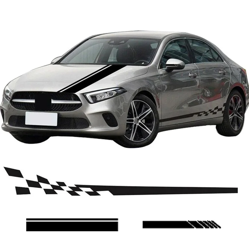 WRC Stripe Car Covers Vinyl Film PVC Racing Sports Decals Car Stickers For Auto Head Rearivew Mirror Side Body Stripe Stying car stickers carbon fiber car stickers