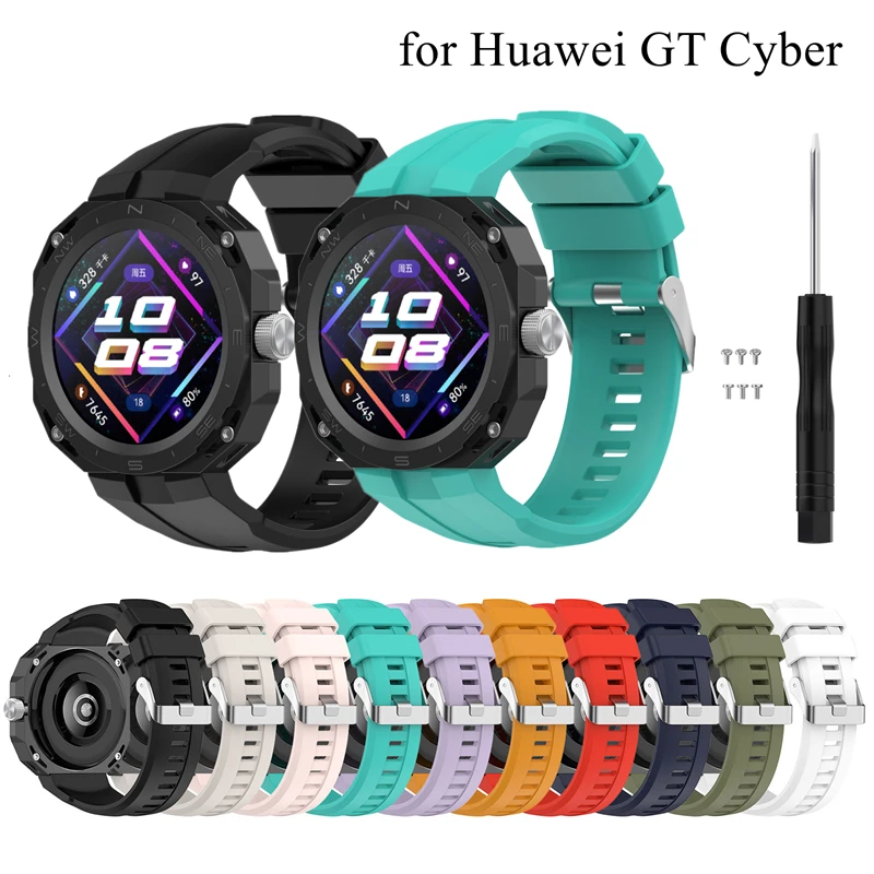 

Силиконовый сменный ремешок для Huawei Watch GT Cyber, спортивный ремешок для наручных часов, браслет для Huawei Watch GT Cyber