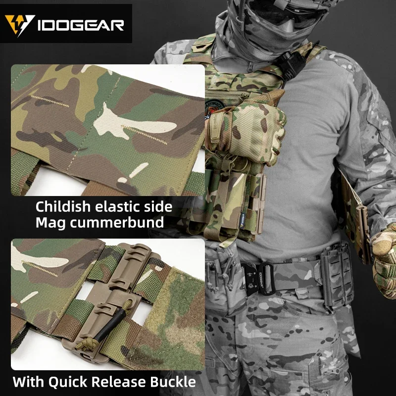 Gilet Tactique IDOGEAR FCSK 3.0 – Support De Plaque à Libération Rapide – Camo