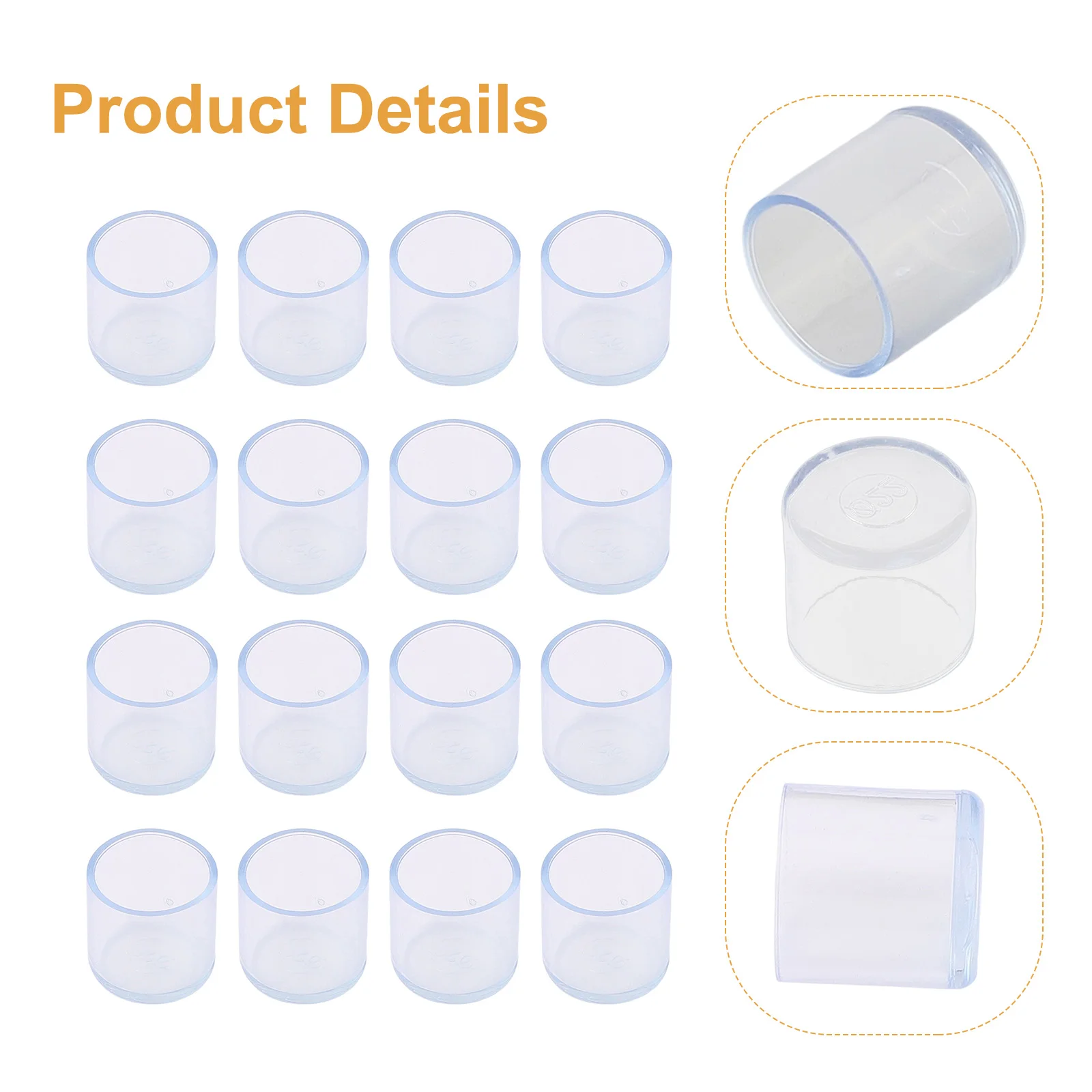 16pcs Chair Leg Cap Rubber Feet Protector Pads Non-slip Furniture Table Covers Furniture Leveling Feet Home Decor