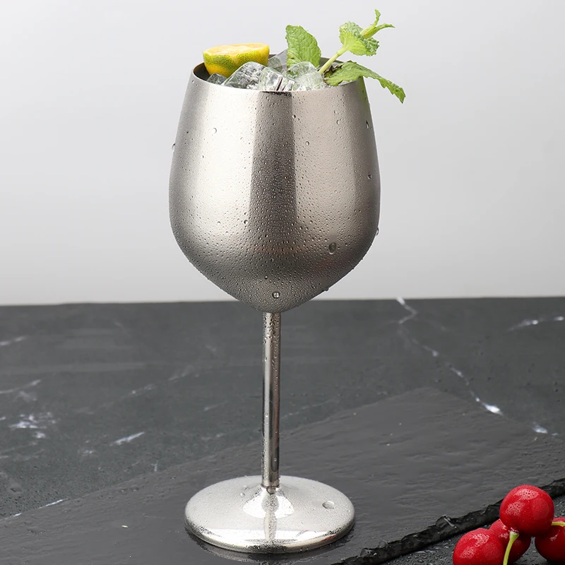 304 Stainless Steel Beveled Champagne Cup Goblets Cocktail Martini Wine Glass Champagne Glasses Stemware For Bar Utensils