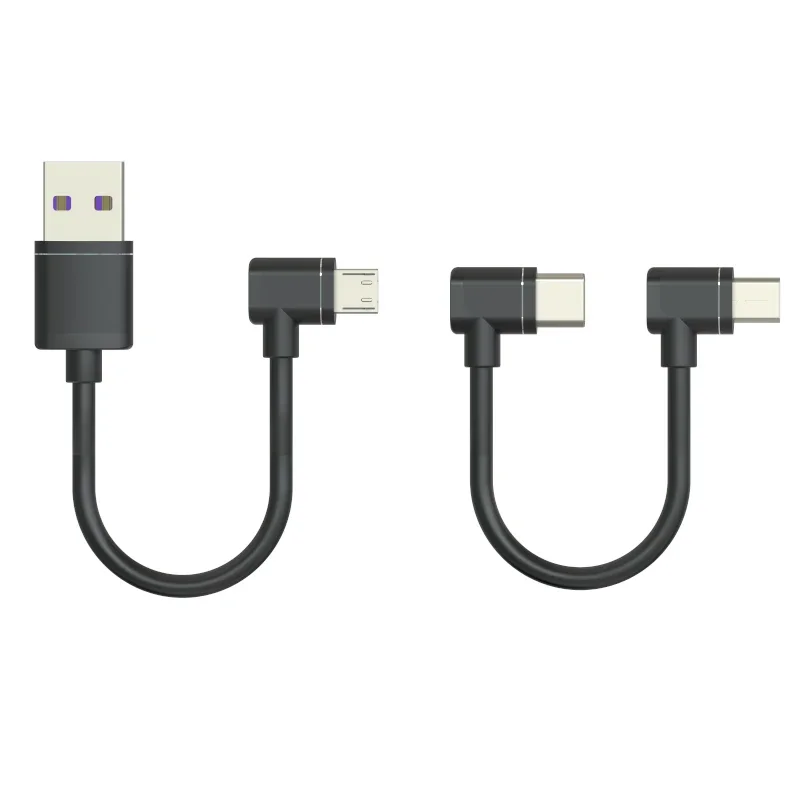 미니 마이크로 USB 수-수 자동차 녹음기 전원 공급 장치 충전 짧은 케이블, 5V 더블 앵글 C타입, 5 핀, 10cm-50cm, 1m, 2m, 3m, 4m, 5m