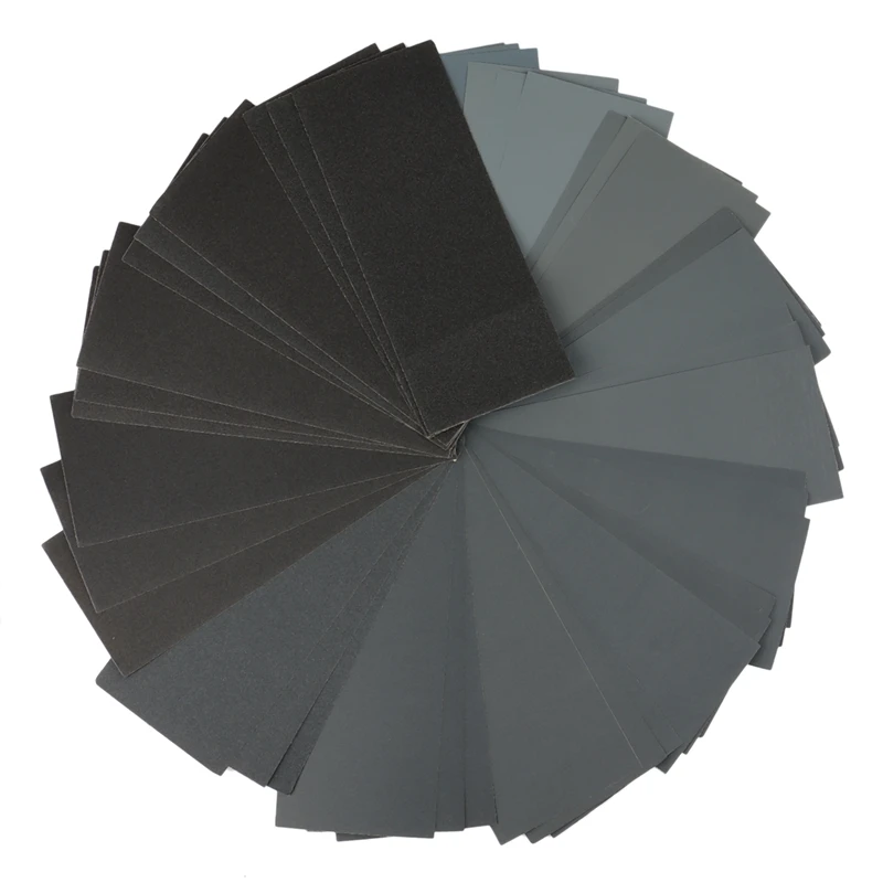 42PCS 3.6X9 Inch Polishing Water Sandpaper Car Paint Wiper Polishing Fine Dry and Wet Sandpaper