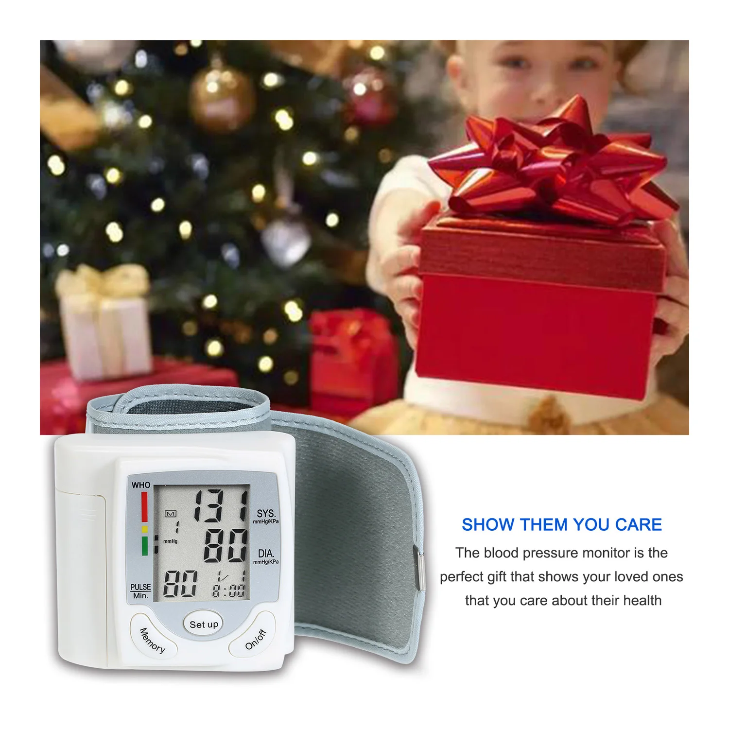 LCD Display Blood Pressure  Monitor Wrist Pulse Meter Automatic Digital Pulsometer Sphygmomanometer Family Diagnostic-tool 6