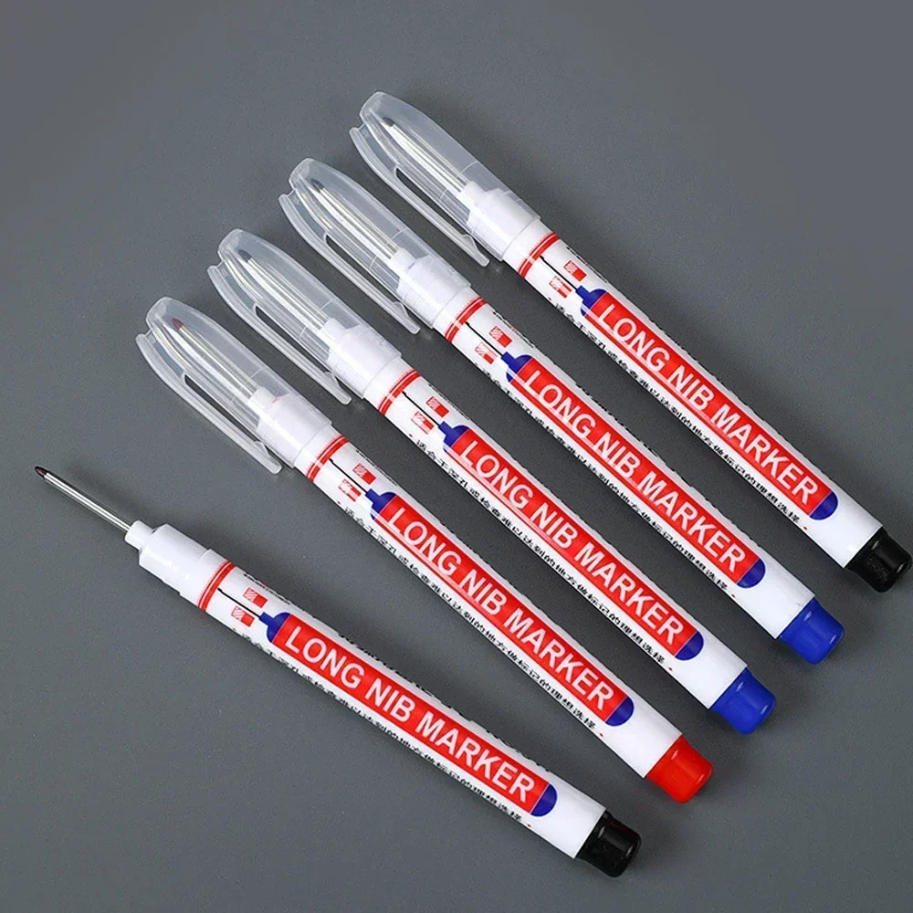 Waterproof Deep Hole Markers - Multi-Color Ink for Woodworking and Metal Carpentry