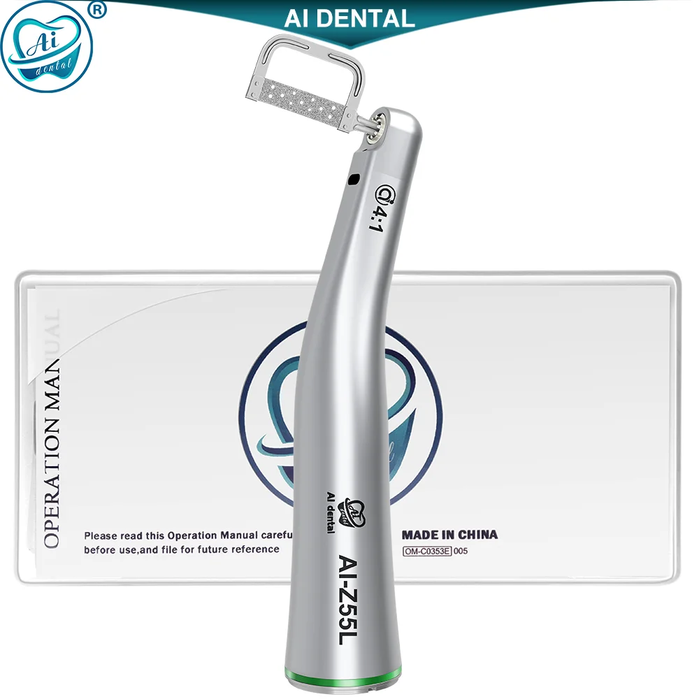 

AI-Z55L Dental Orthodontic Tool 4:1 Contra Angle with Optical Fiber Single Spary Reciprocating Interproximal Stripping Handpiece