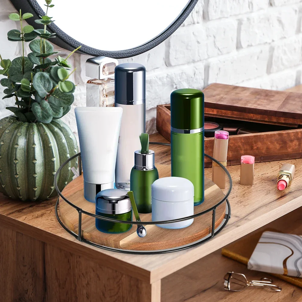 360 Degree Rotating Lazy Susan Turntable Versatile Rotating Storage Rack Round Wooden for Home Kitchen Pantry rotating storage organizer,rotating stand