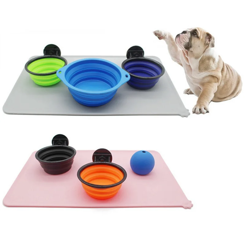 Dog Food Mat Silicone Dog Bowl Mats for Food and Water Floors Waterproof  Large Medium Small Dog Placemat Non Slip Cat Pet Feeding Mat - China  Silicone Dog Bowl and Pet Feeding