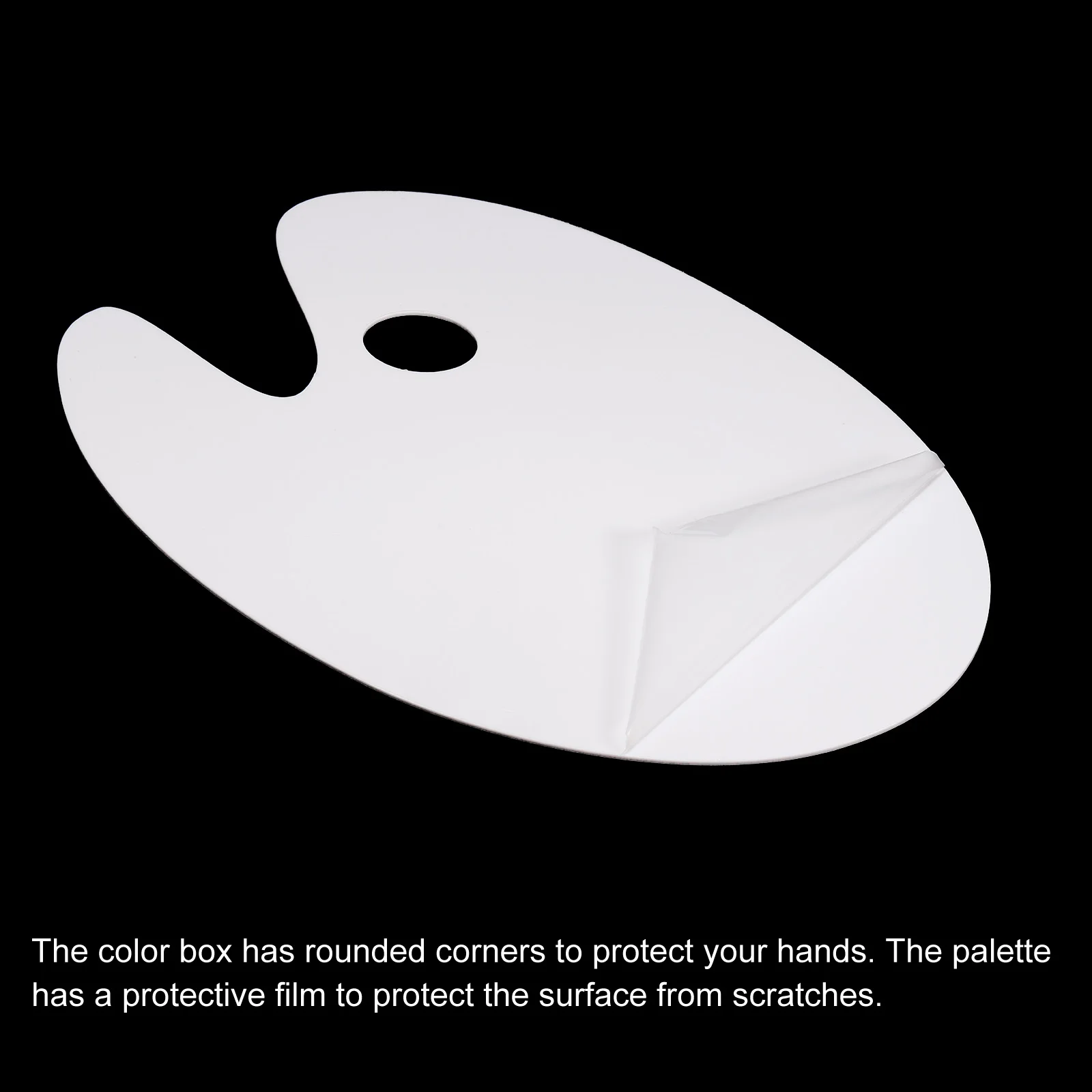2/3Pcs White Artist Paint Tray Palette Oval Acrylic Paint Pallet with Thumb Hole for Watercolor Gouache DIY Art Craft Painting