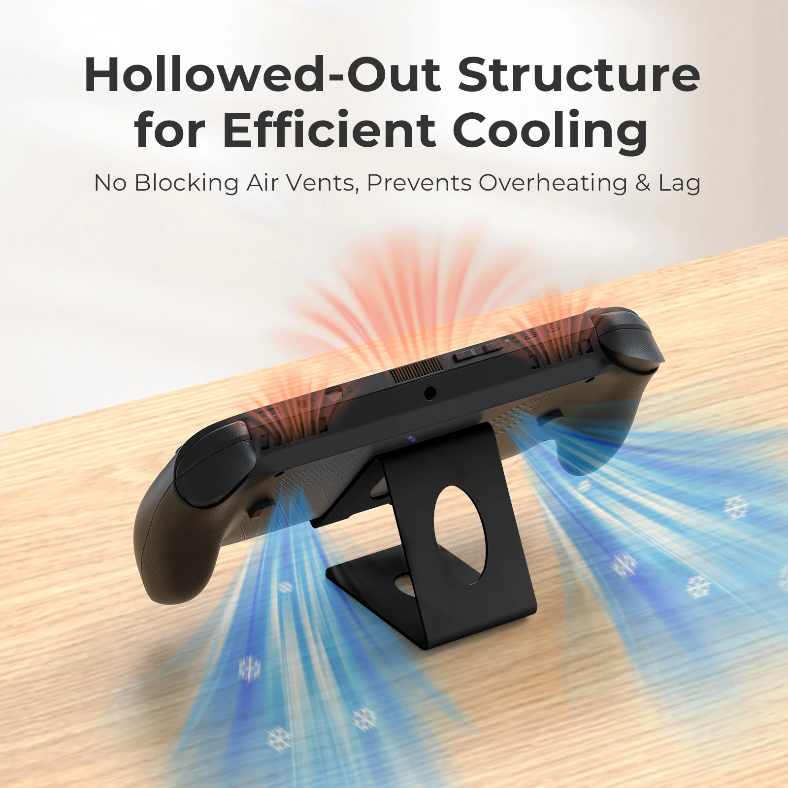 1PC Metal Desktop Stand For ROG Xbox Ally/X Game Console Holder Bracket For Nintendo Switch/Switch2 For Steam Deck For Legion Go