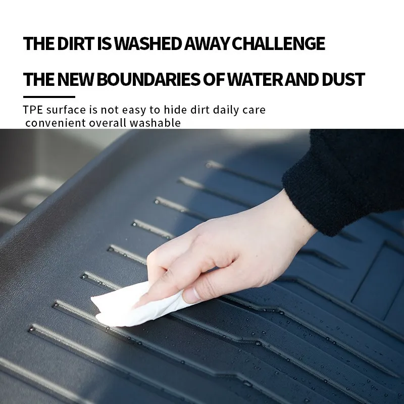 

Коврик для багажника Tesla Model 3 Highland 2024, передний и задний коврики из ТПЭ, водонепроницаемые, устойчивые к атмосферным воздействиям коврики с вертикальным и нижним слоями