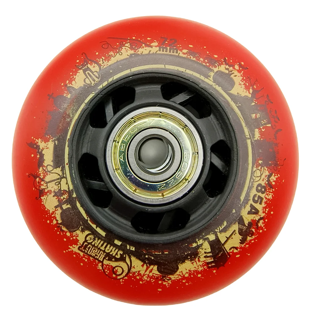 Inline skate wheel roller skate wheel 72mm 76mm 85a bearing abec-7 8wheels/lot