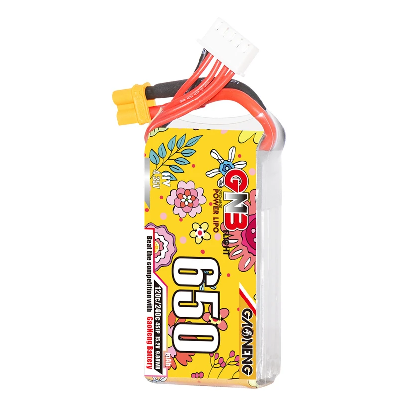 RC Drone Battery GNB Rechargeable 650mAh 15.2V 4S 120C/240C HV Lipo XT30 Plug for FPV Racing Drone RC Quadcopter Helicopter