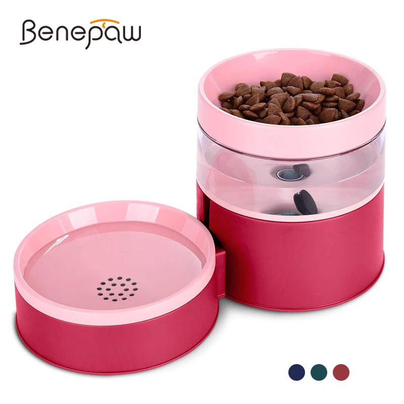 

Benepaw Elevated Cat Food Bowl Raised Cat Bowls Food Water Set Automatic Waterer Dispenser No Spill Pet Dish Indoor Small Dog