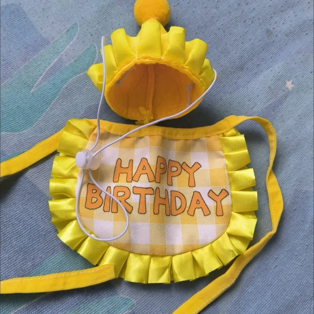 Cat Birthday Scarf Hat Set Dog Birthday Party Supplies Pet Scarf Cute Puppy Birthday Hat Scarf Decor For Small Medium Pets 2