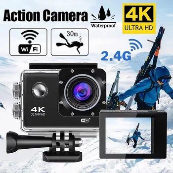 4K Action Camera 1080P/30FPS WiFi 2.0 "170D Subacquea Impermeabile Casco Videocamera di Registrazione Telecamere Sportive Mini Cam esterna