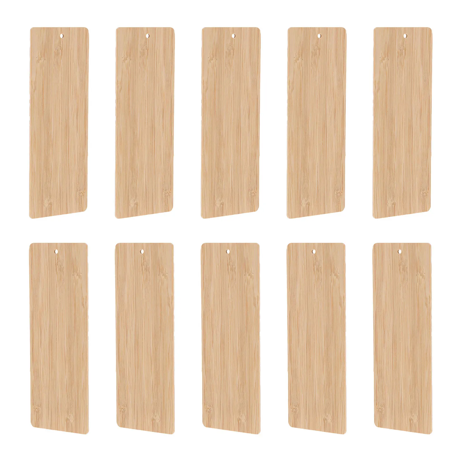 10pcs Blank Bamboo Bookmark DIY Craft Decoration Book Tags wooden bookmark bookmarks stationery supplies
